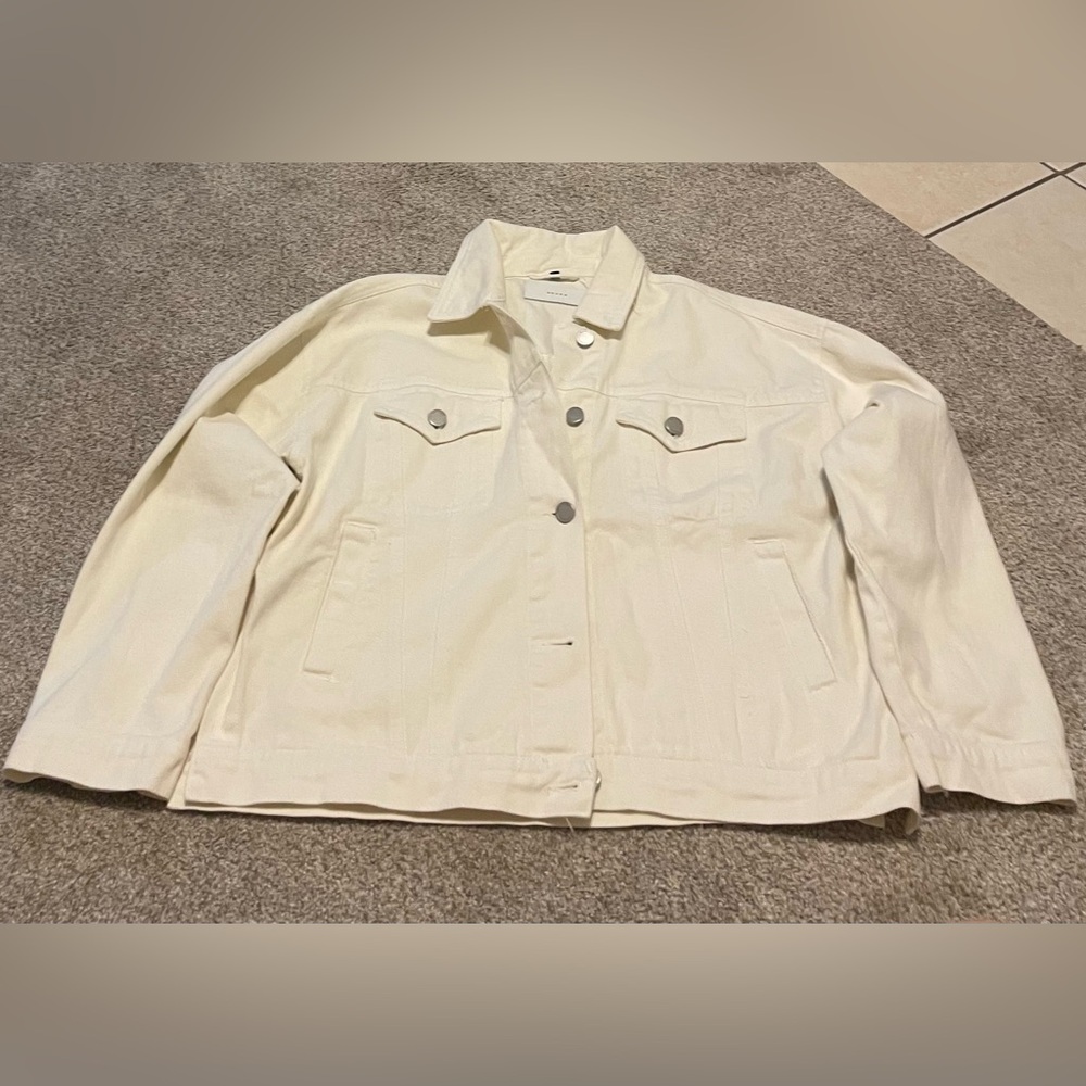 Blank NYC Women's Cream Jean Jacket